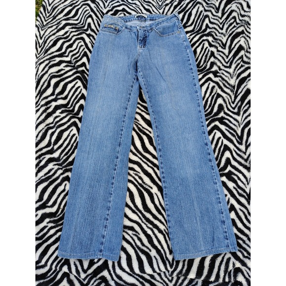Vintage Y2K LEE Jeans Womens 30x30‎ Blue Denim Bootcut Low Rise Western - Picture 1 of 14
